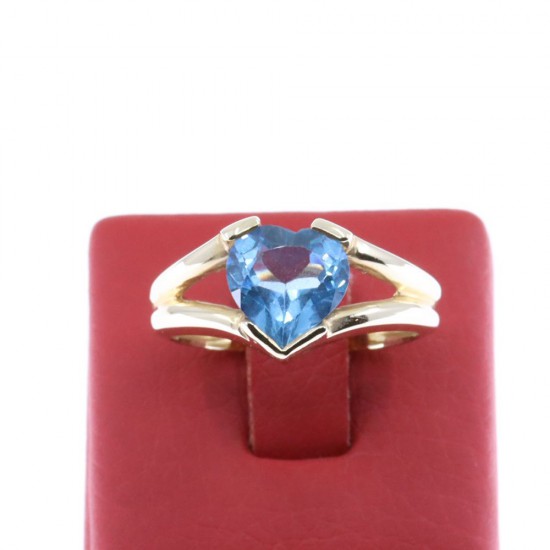 Δαχτυλίδι 14 Κ με zircon καρδιά, 2028.