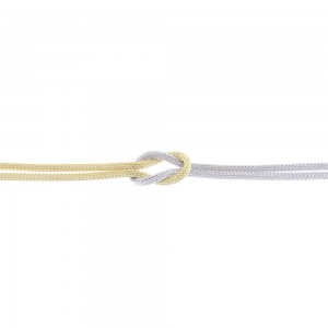 Bracelet in silver two-tone knot, 2024.