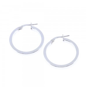 Silver hoops in a thick pattern, 2020.