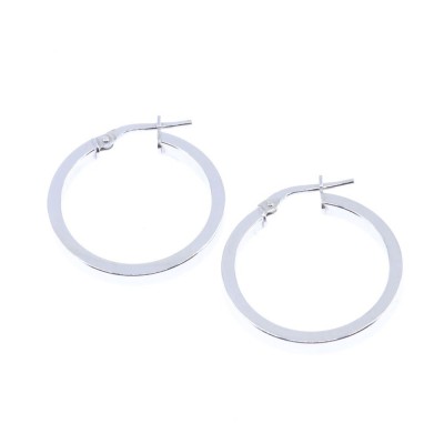 Silver hoops in a thick pattern, 2020.
