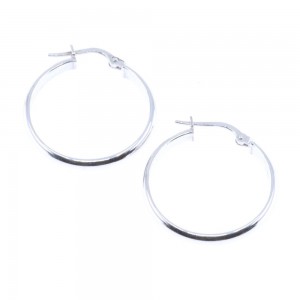 Hoops in smoth silver, 2034.