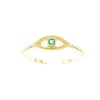 Δαχτυλίδι μάτι ασημένιο επίχρυσο με πράσινο zircon, 2076.