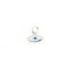 14 K gold eye pendant with white enamel, 2091.