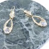 Σκουλαρίκια κρεμαστά 14 Κ σε vintage σχέδιο με zircon, 2126.