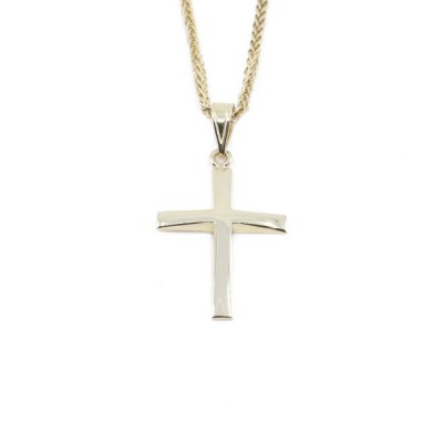 Cross in 14 K in glossy yellow gold, 2139.