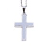 14 K white gold cross in classic square design, 2141.