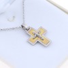 18 K double sided cross in white and yellow gold, 2167.