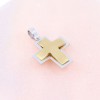 Cross 18 K white and yellow with a combination of textured and shiny gold, double-sided, 2169.