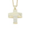 14 K yellow gold cross in bull design, 2173.
