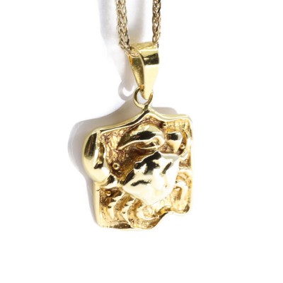 Cancer zodiac sign pendant in 14 K, 2205.