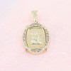 Pendant Holy Virgin with baby 14 K yellow gold with zircons, 2208.