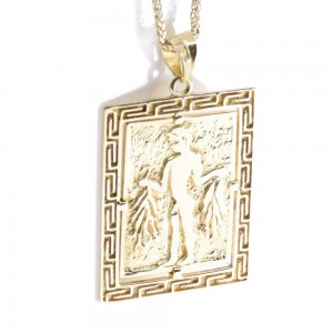 Pendant with Minoan representation in 14 K yellow gold, 2227.