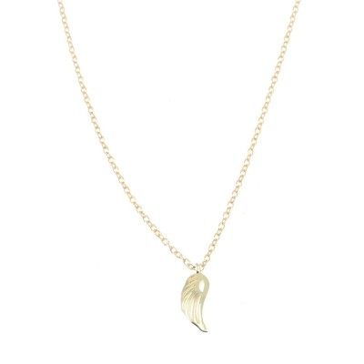 Silver necklace feather, Senza, goldplated, 2281.
