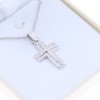 Cross in 14 K matte - glossy white gold, 2245.