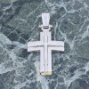 Cross in 14 K matte - glossy white gold, 2245.
