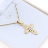 Cross in 18 K crucified in yellow and white gold, 2248.