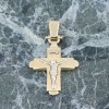 Cross in 18 K crucified in yellow and white gold, 2248.