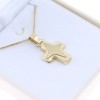14 K yellow gold cross in bulky bull design, 2249.