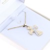 14 K yellow gold cross in modern design with zircon, 2258.