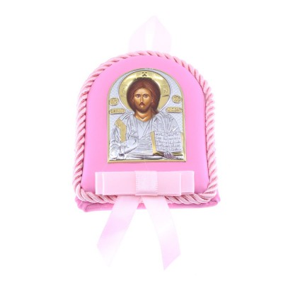 Children's icon Jesus Christ in pink color Prince Silvero MA/D1107O-R.