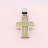 18 K cross with frame in white and yellow gold wire design, 2268.