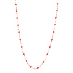 Silver necklace with small balls in red, goldplated, 2286.