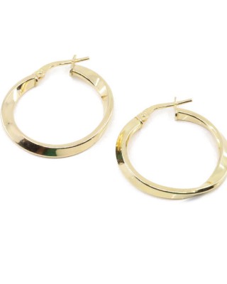 Silver hoops, gold-plated 25mm, 2287.
