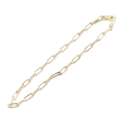 Αλυσίδα χεριού 14 Κ aloro, κίτρινη γκρέκα 080, 20cm, 2351.