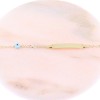 Children's id bracelet in 9K yellow gold with blue eye al'oro, 2359.