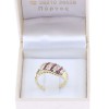 14K ruby and zircon twist ring, 2367.