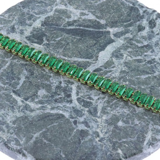 Riviera excite bracelet, with green zircons in gold-plated stainless steel, 2415.