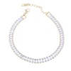 Riviera excite bracelet, with white zircons in gold-plated stainless steel, 2416.