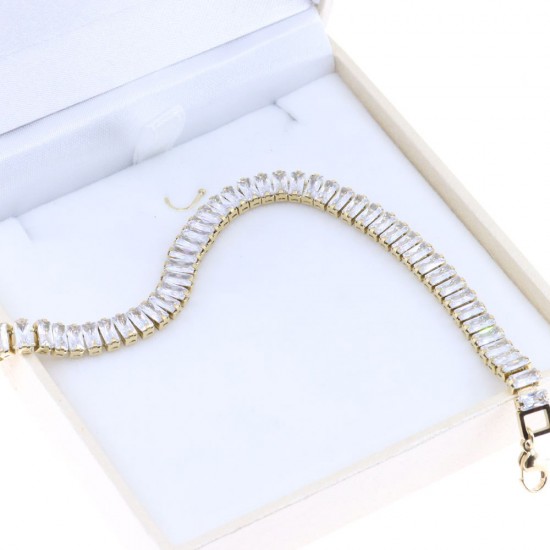 Riviera excite bracelet, with white zircons in gold-plated stainless steel, 2416.