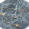 Excite bracelet, thin chain with colorful zircon made of gold-plated stainless steel, 2425.