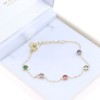 Excite bracelet, thin chain with colorful zircon made of gold-plated stainless steel, 2425.