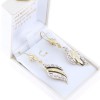 14K vintage drop earrings in yellow gold, 2430.