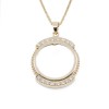 14K yellow gold pendant with zircons for gold pound, 2434.