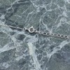 Prince Silvero silver rosette necklace with garnet stone in the middle and zircon, 2435.