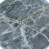 Prince Silvero silver cross necklace gold-plated with white stones, 2436.