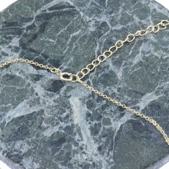 Prince Silvero silver cross necklace gold-plated with white stones, 2436.