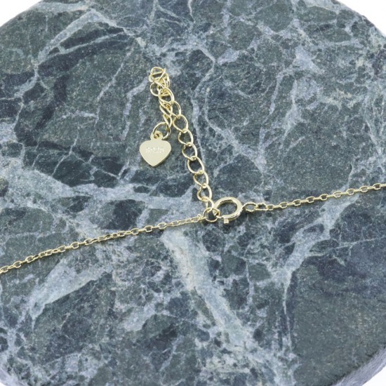 Prince Silvero gold-plated silver necklace with eye-teardrop pendants, 2438.