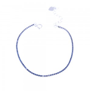 Silver bracelet Prince Silvero riviera with blue zircons, 8O-BR009-1M.