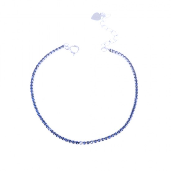 Silver bracelet Prince Silvero riviera with blue zircons, 8O-BR009-1M.