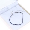 Silver bracelet Prince Silvero riviera with blue zircons, 8O-BR009-1M.