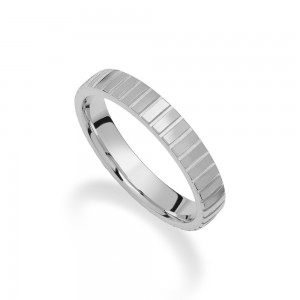 Stergiadis wedding rings 14 K yellow gold with notches 3.50 mm (22-10W), 2723.
