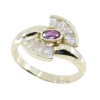 14K ruby and zircon ring, 2574.