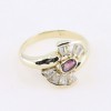 14K ruby and zircon ring, 2574.