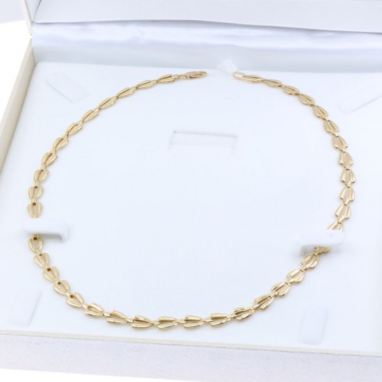 Κολιέ 14 Κ κίτρινος χρυσός σε σχέδιο δάκρυ 45 cm, 2598.
