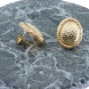 Σκουλαρίκια σε 18 Κ  σαγρέ κίτρινο χρυσό σε αρχαϊκό σχέδιο, 2603.