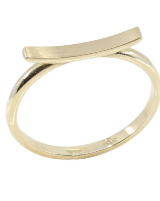 14K yellow gold ring in a modern design, 2605.